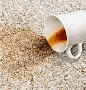 coffee mug spill on carpet